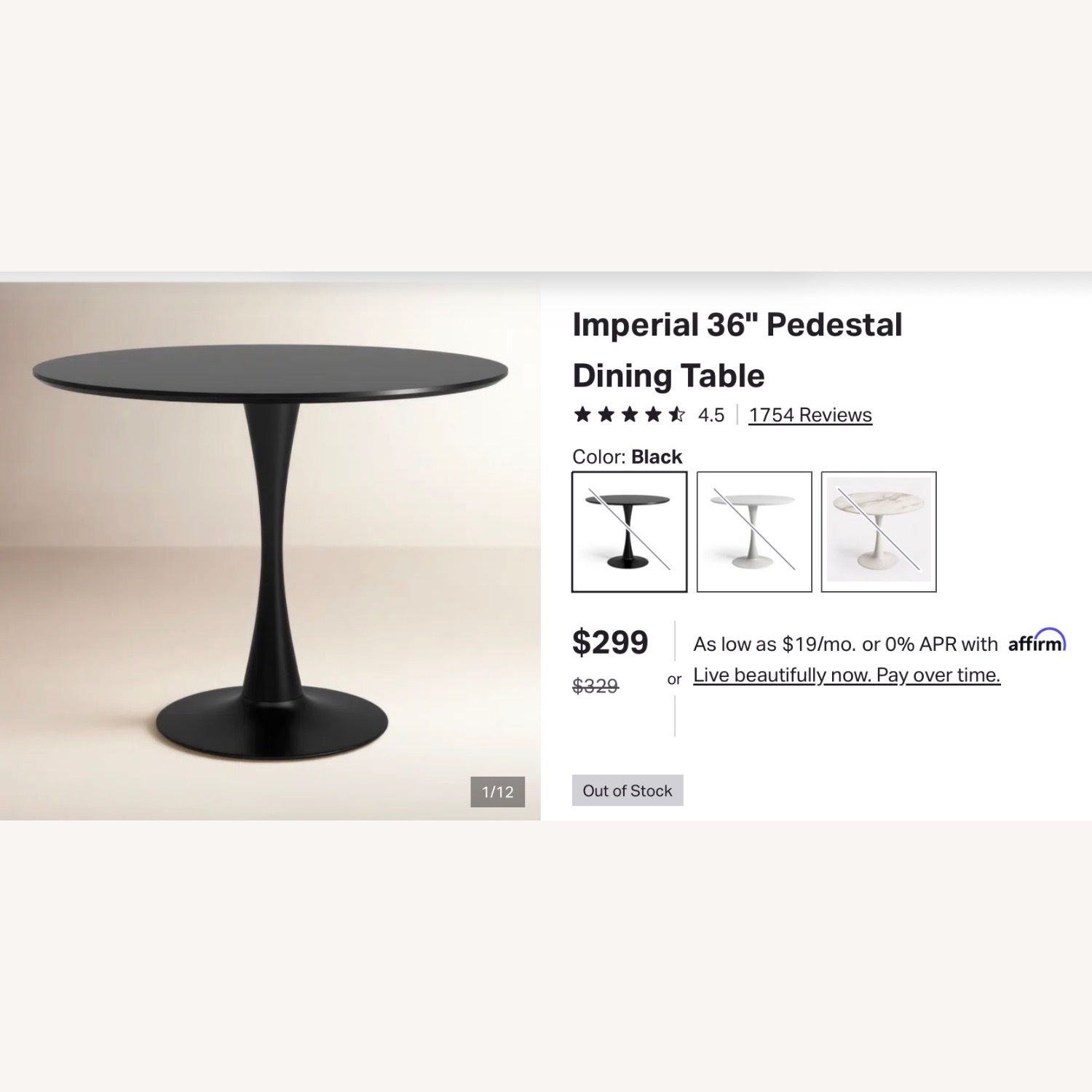 AllModern Imperial 36" Pedestal Dining Table - image-4