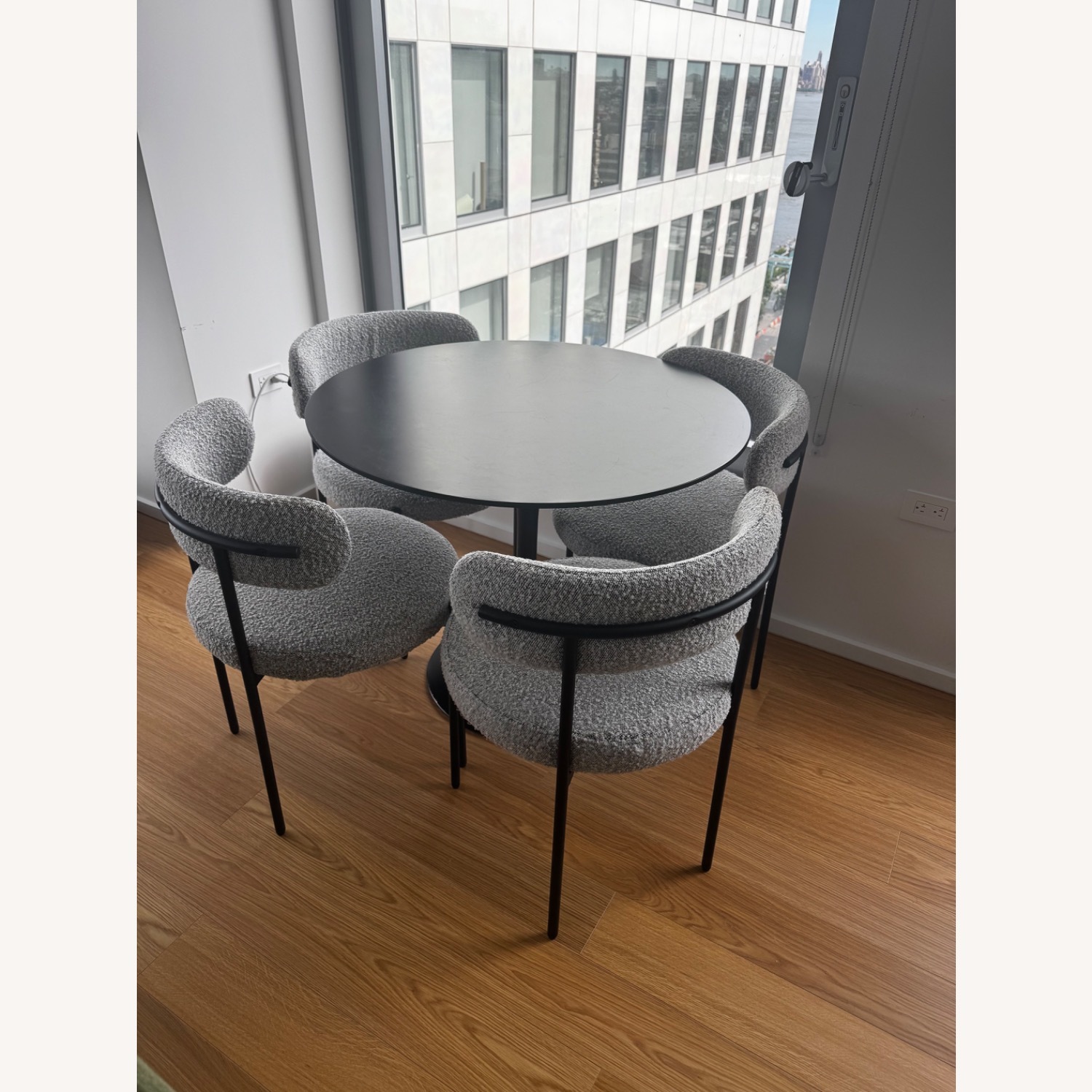 AllModern Sherwood Gray Boucle Dining Chairs - Set of 4 - image-1