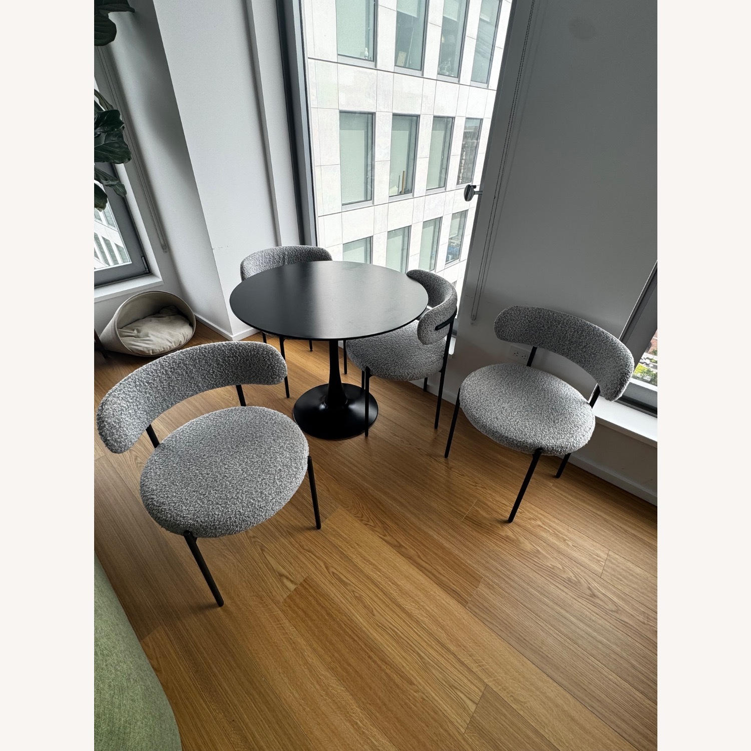 AllModern Sherwood Gray Boucle Dining Chairs - Set of 4 - image-2