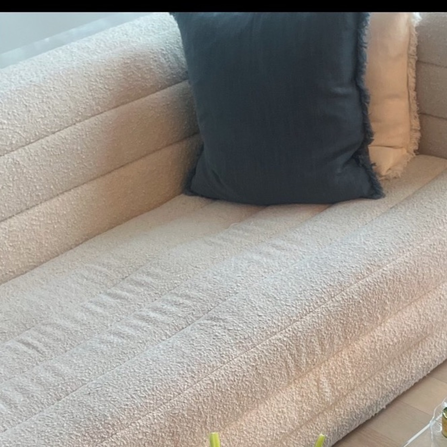CB2 White Strato 80" Boucle Sofa - image-3