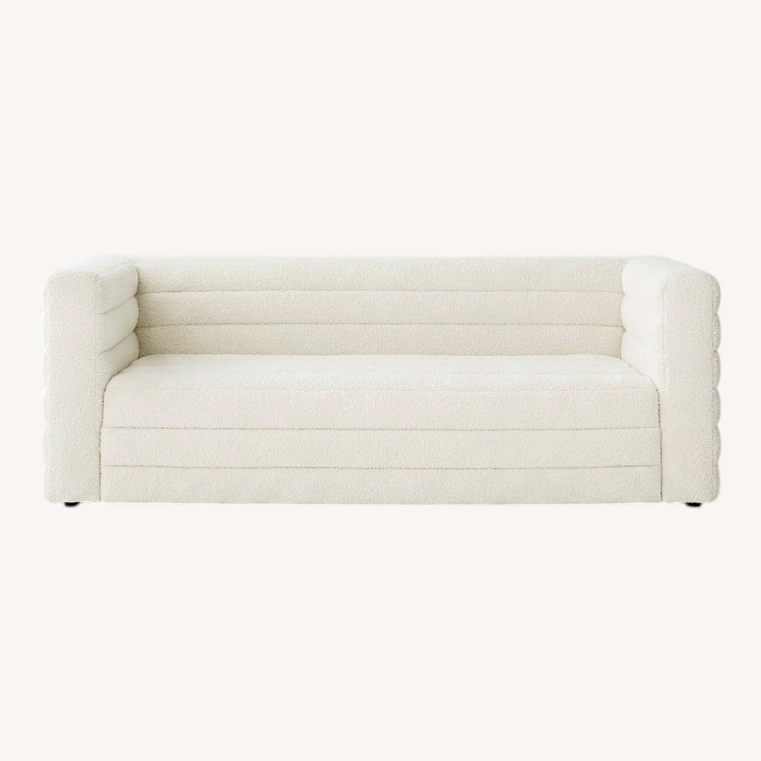 CB2 White Strato 80" Boucle Sofa - image-0