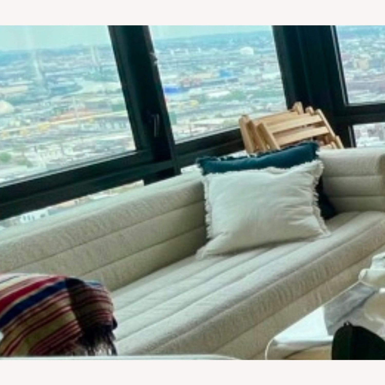 CB2 White Strato 80" Boucle Sofa - image-2