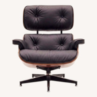 Eames Lounge Chair Replica Black Leather
