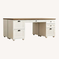 Pottery Barn White Wood Desk