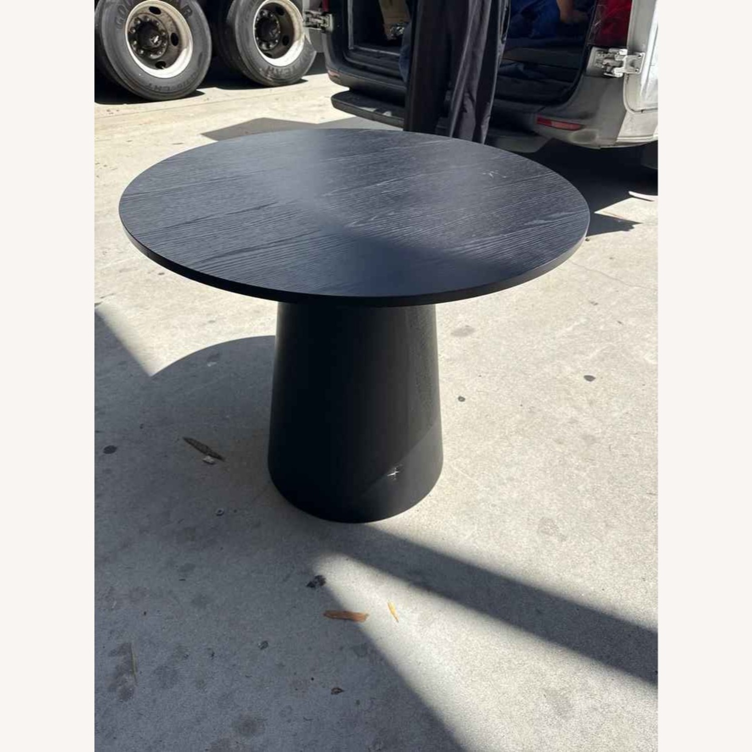 Black Wood Veneer Dining Table - image-7