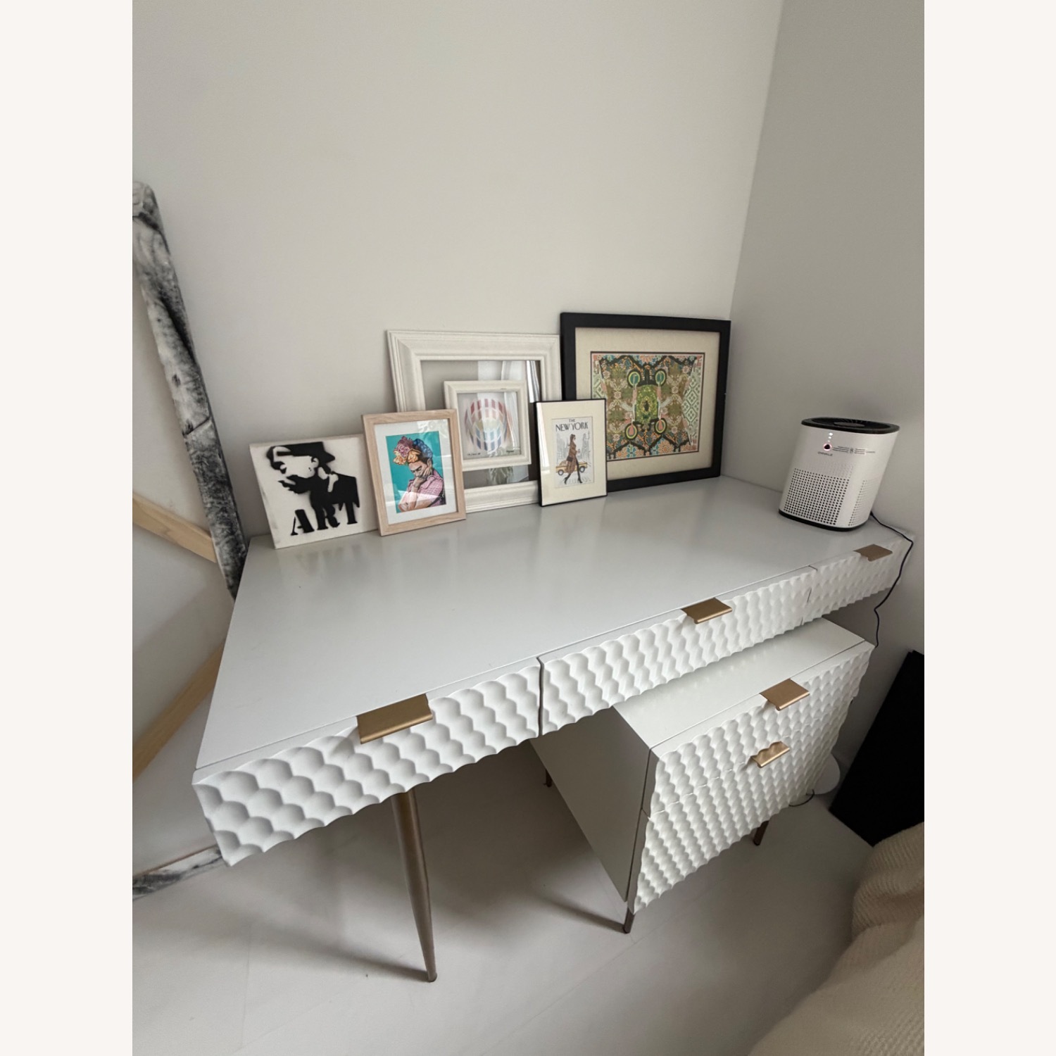 West Elm Audrey White Desk - image-3