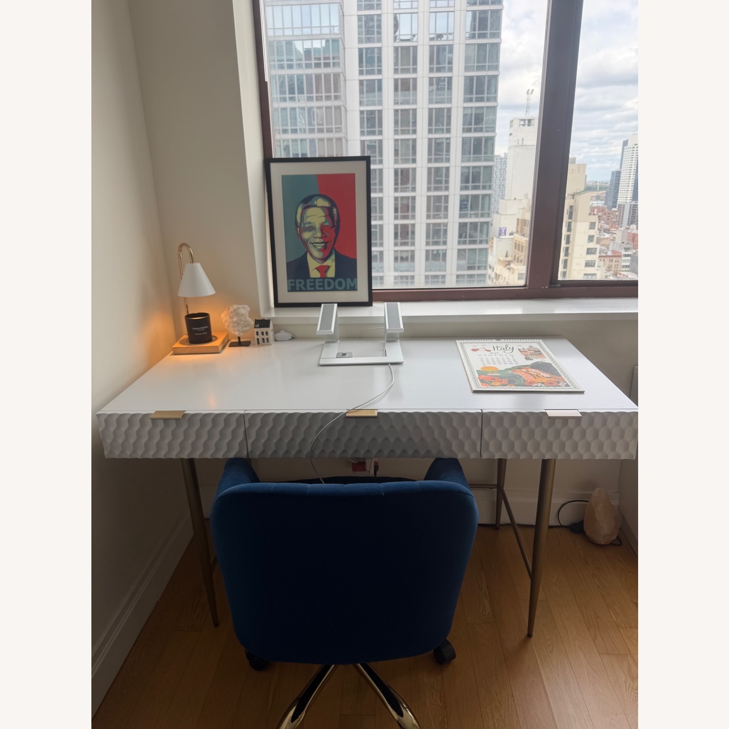 West Elm Audrey White Desk - image-1