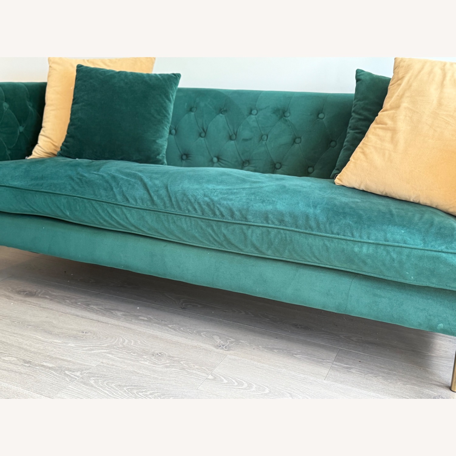 Wayfair Green Velvet 3+ Seater Sofa - image-3