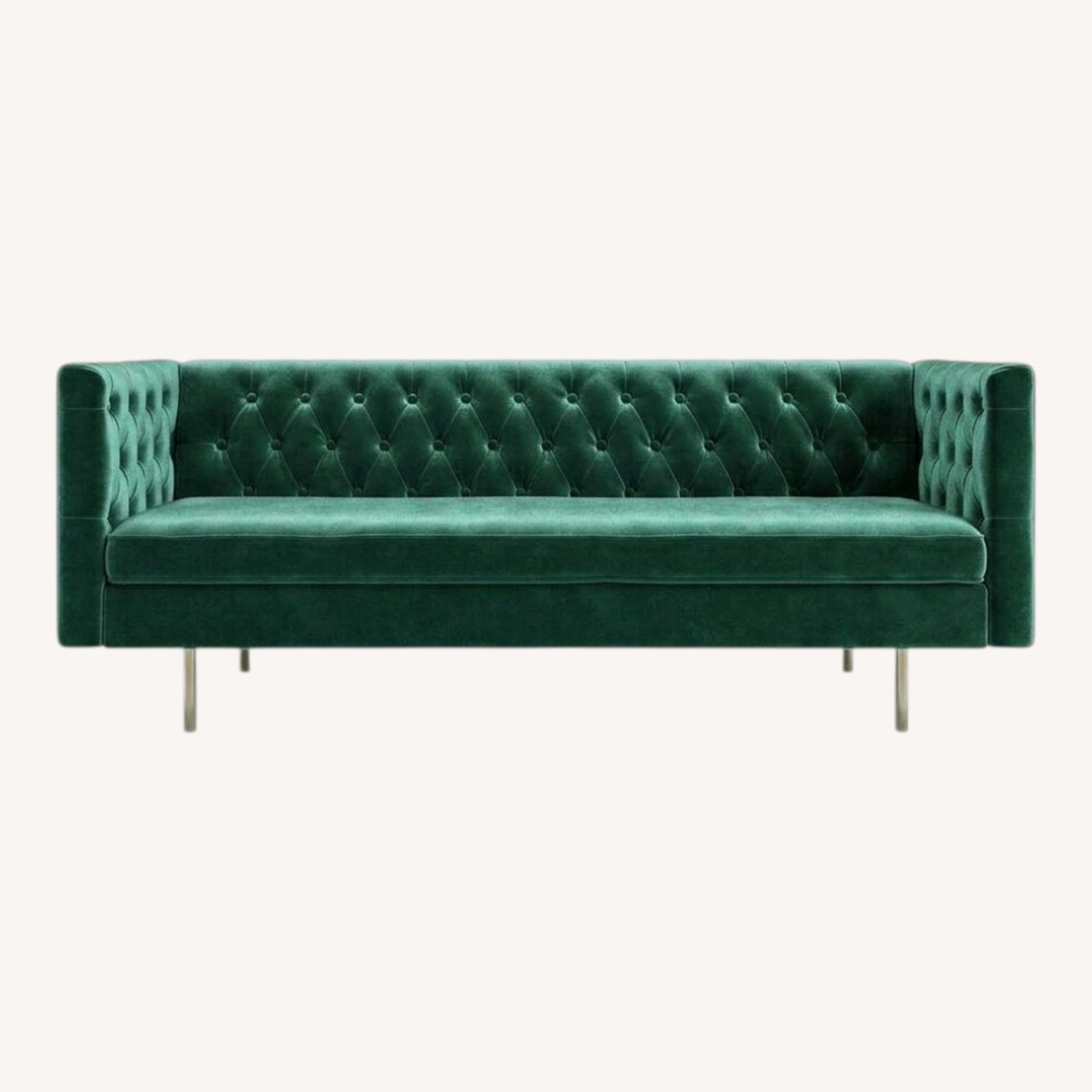 Wayfair Green Velvet 3+ Seater Sofa - image-0