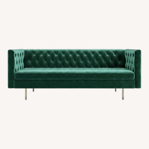 Used Wayfair Green Velvet 3+ Seater Sofa for sale on AptDeco