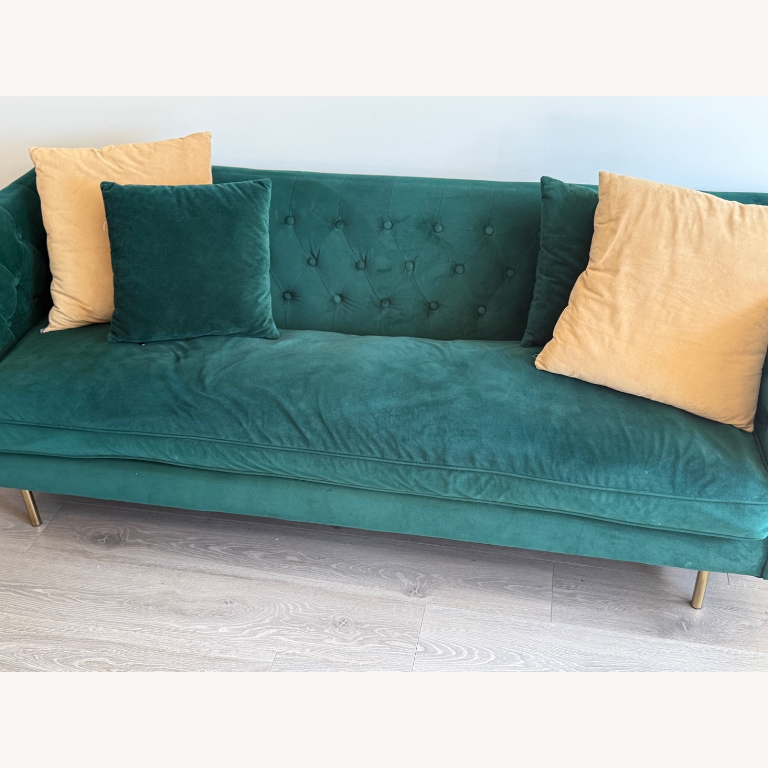 Wayfair Green Velvet 3+ Seater Sofa - image-2