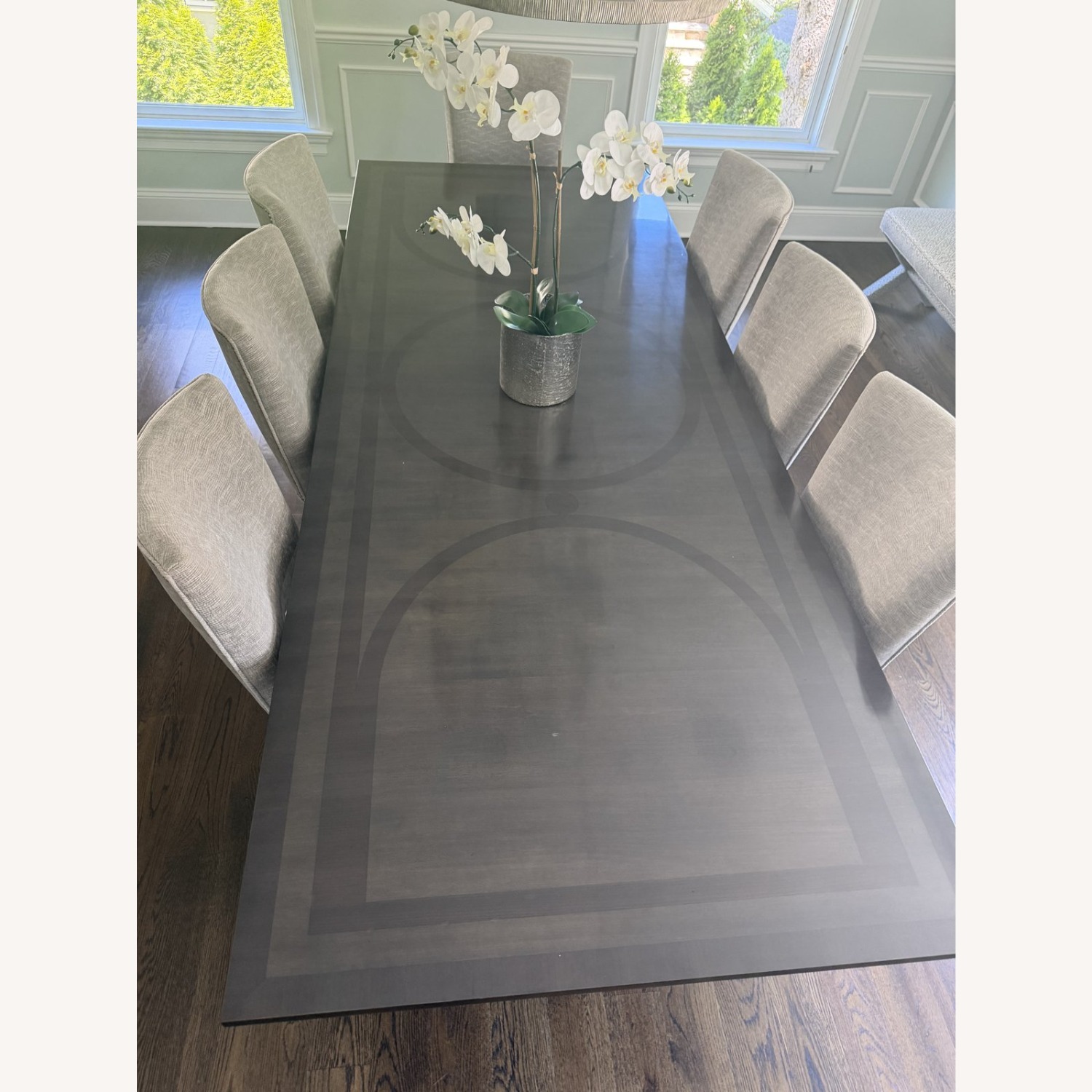 Kravet Custom 112" Dining Table + 8 Chairs - image-3