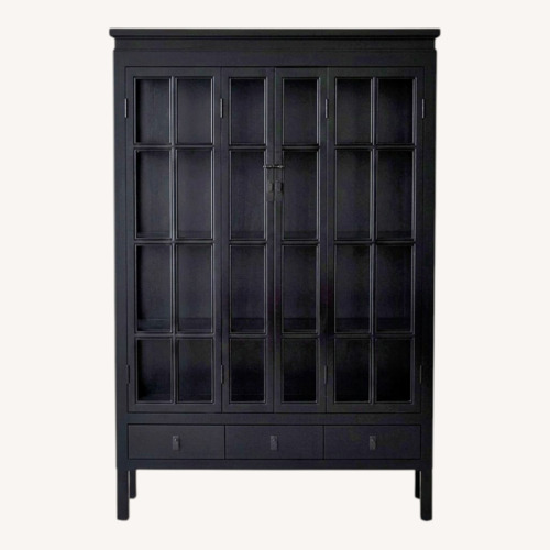 Used Vintage/Antique Black Wood Bookcase for sale on AptDeco