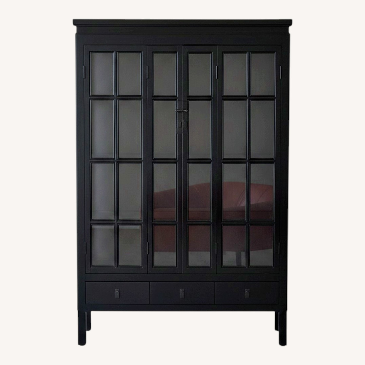 Vintage/Antique Black Wood Bookcase - image-3