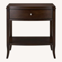 Crate & Barrel Colette Espresso Nightstand