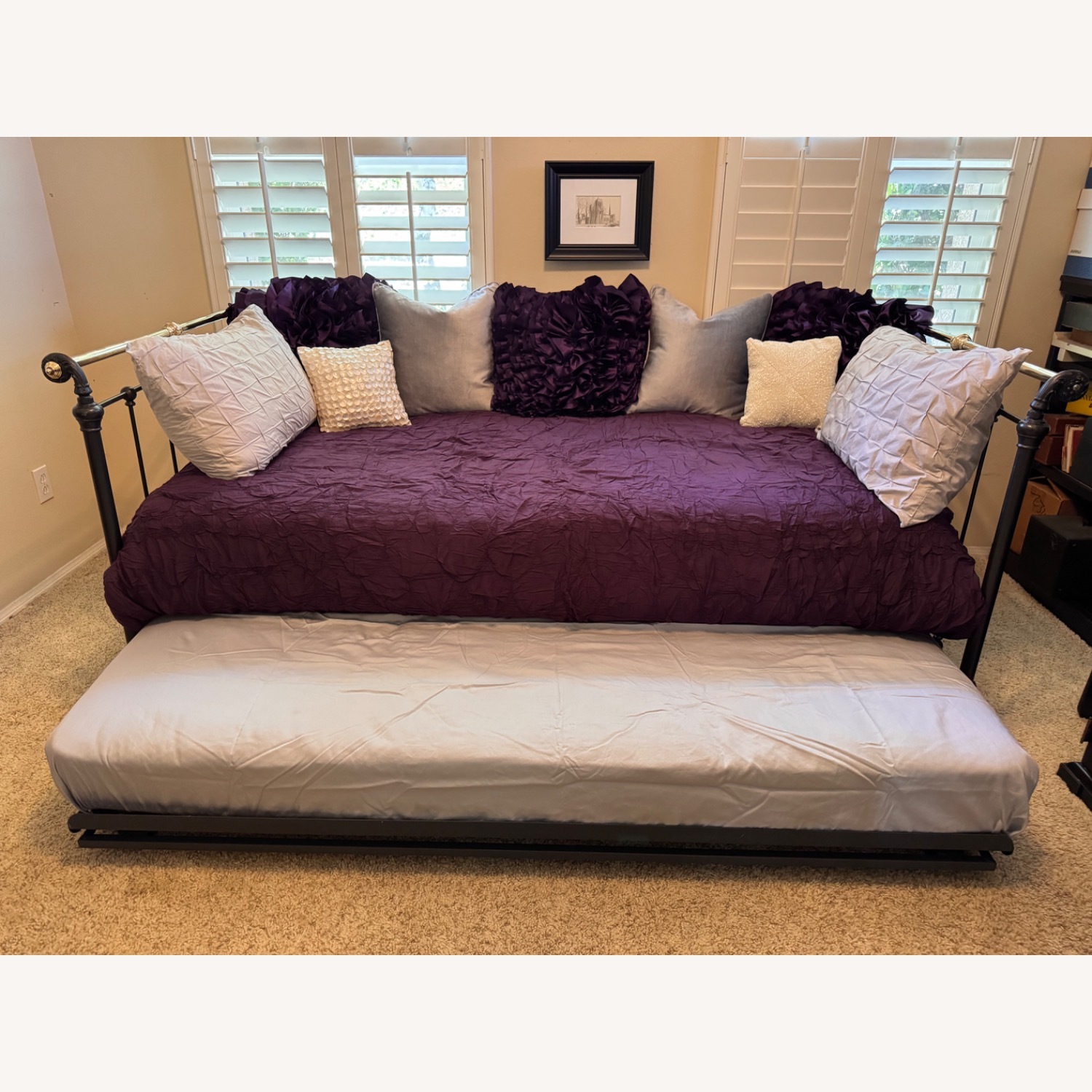 Charles P. Rogers Black Metal Daybed - image-2