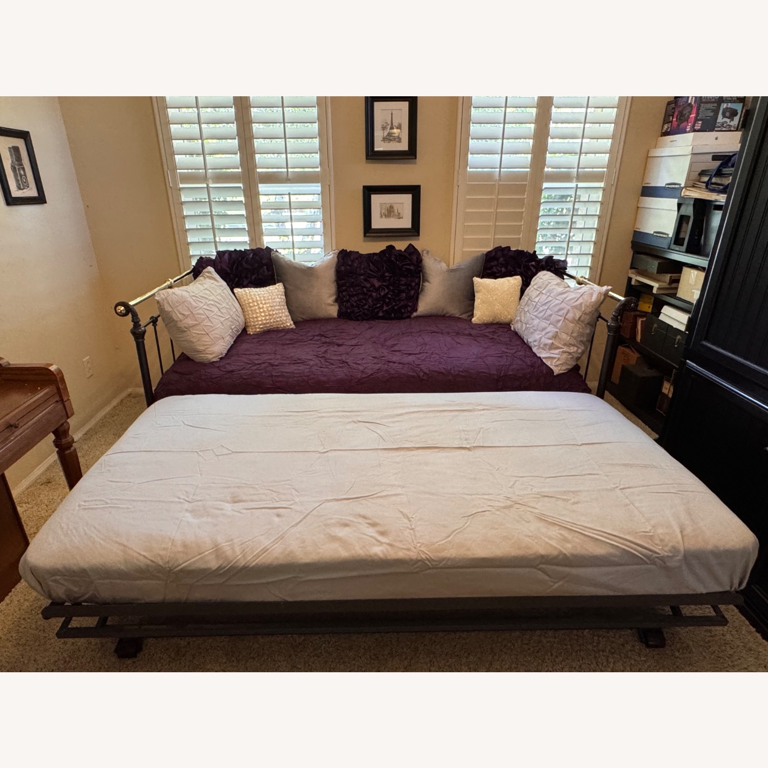 Charles P. Rogers Black Metal Daybed - image-5