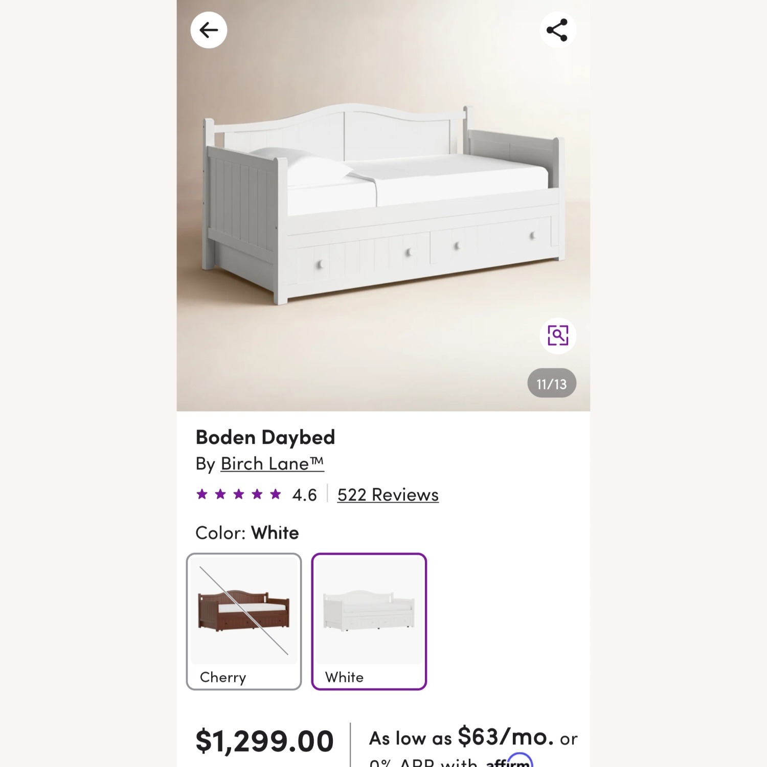 Birch Lane White Wood Daybed - image-6
