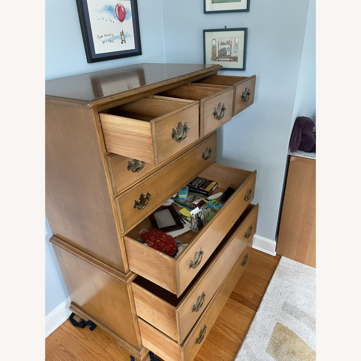 Dark Brown Wood Dresser - image-3