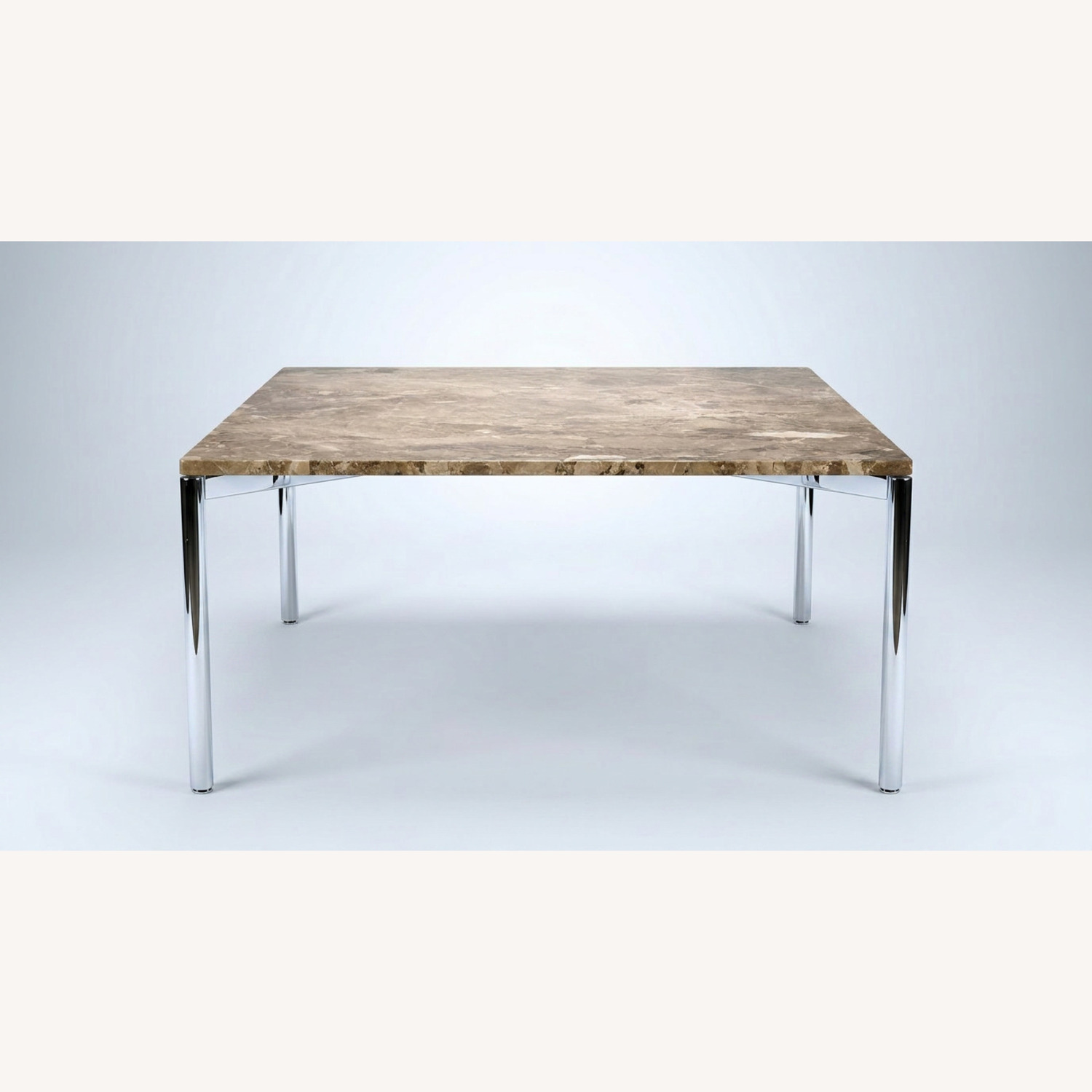 MCM Chrome And Marble Square Dining Table - image-3