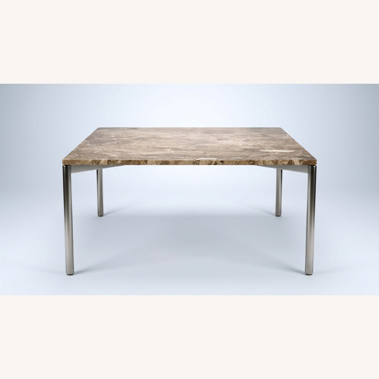 MCM Chrome And Marble Square Dining Table - image-7