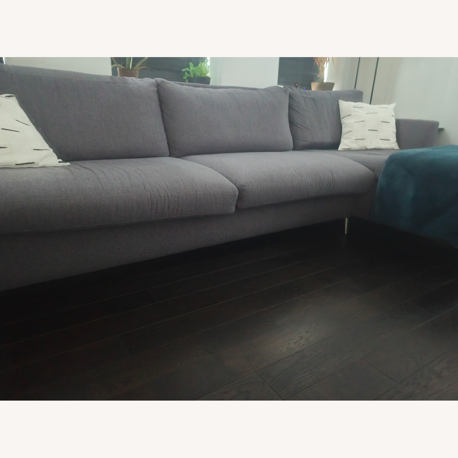 American Leather Dark Gray Fabric Sleeper Sofa - image-4