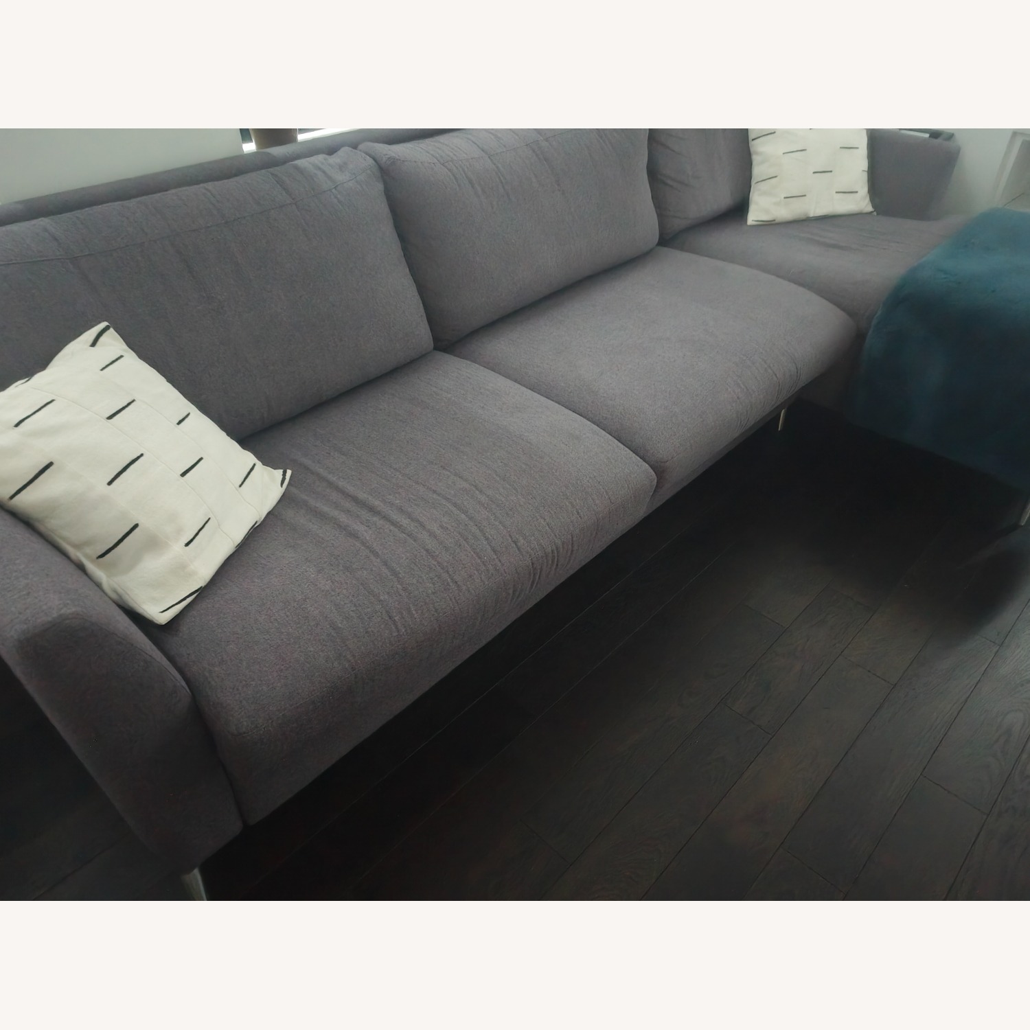 American Leather Dark Gray Fabric Sleeper Sofa - image-3