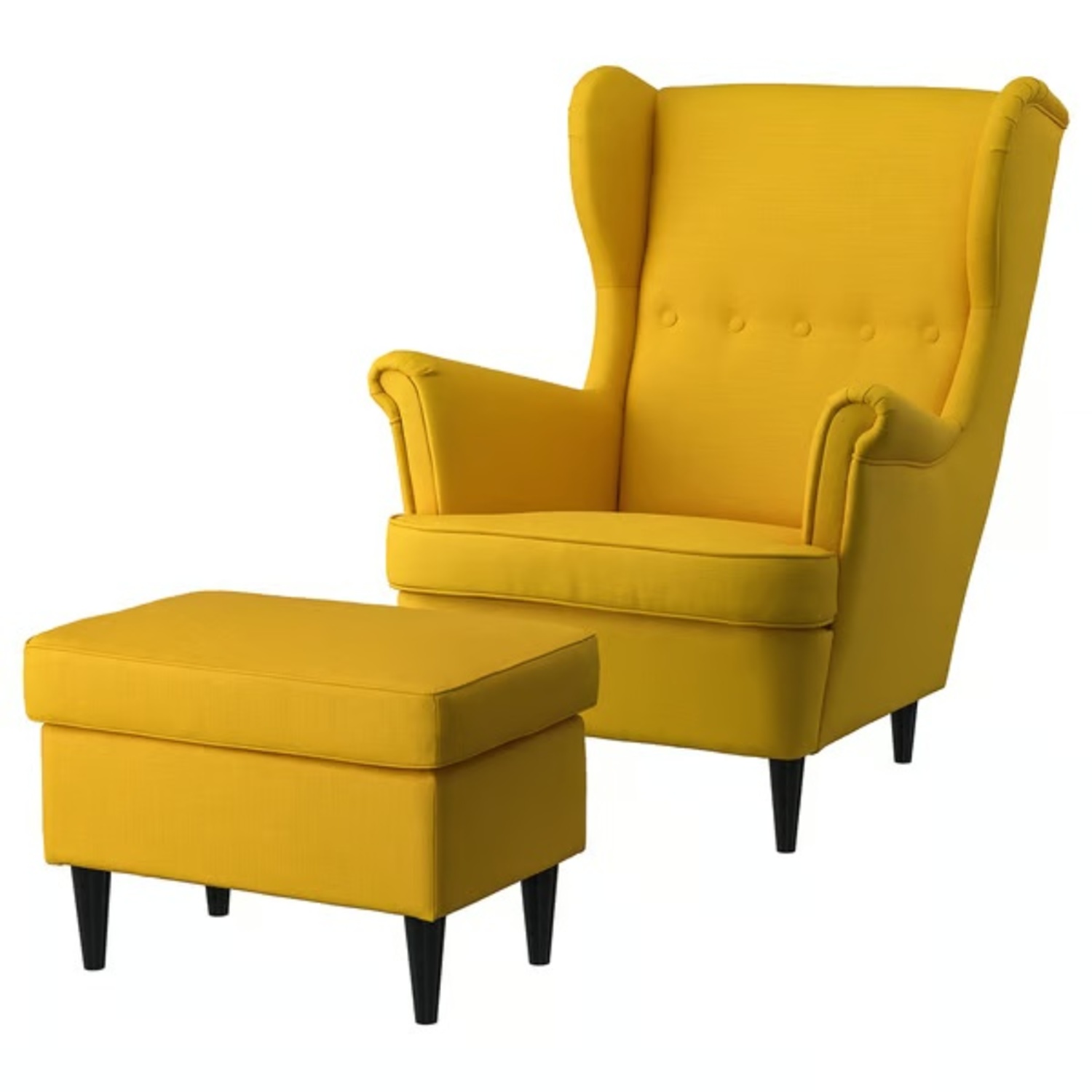 IKEA Strandmon Yellow Fabric Accent Chair - image-4