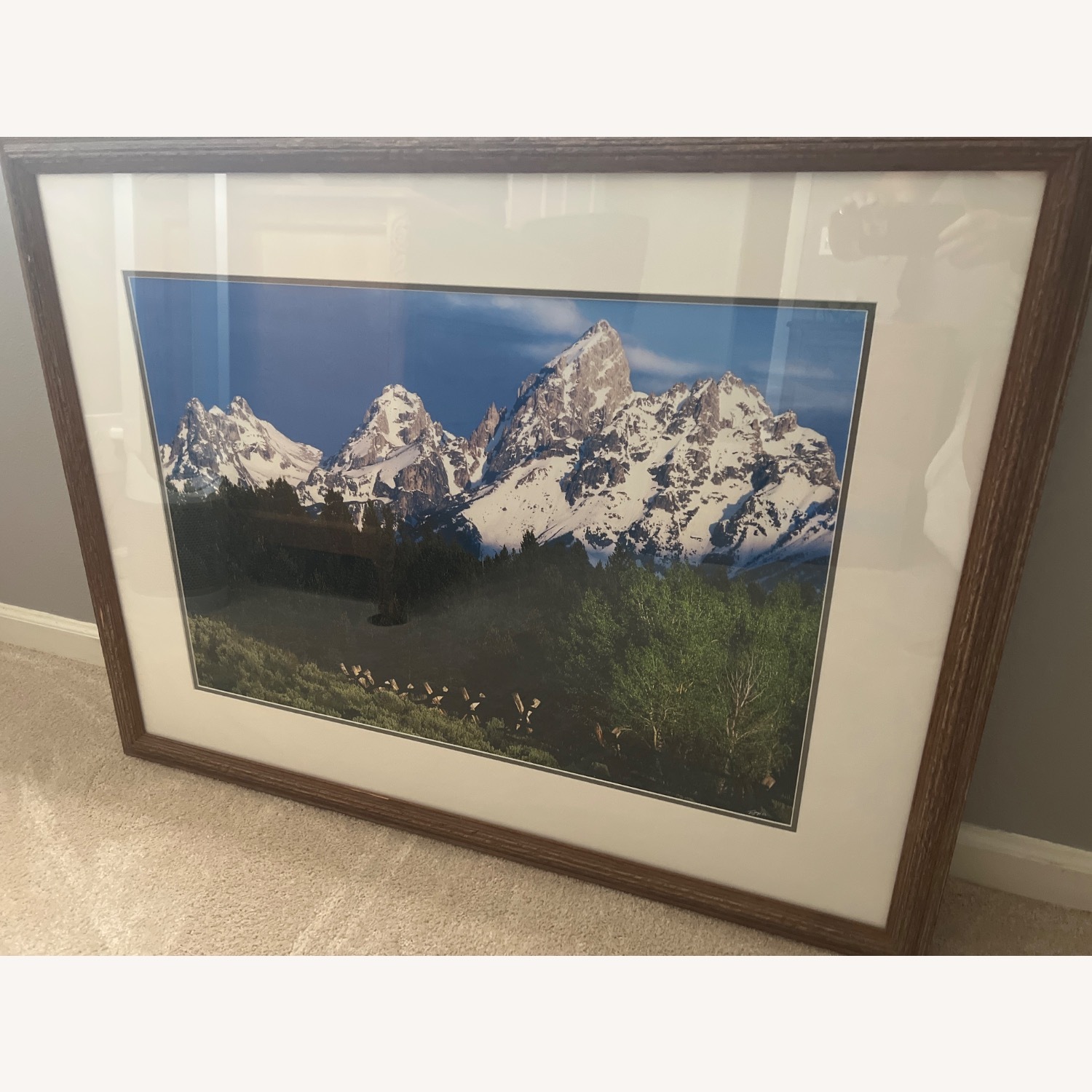 Frederic C. Joy Summer Snow Dark Brown Glass Wall Art - image-2