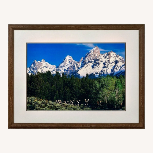 Used Frederic C. Joy Summer Snow Dark Brown Glass Wall Art for sale on AptDeco