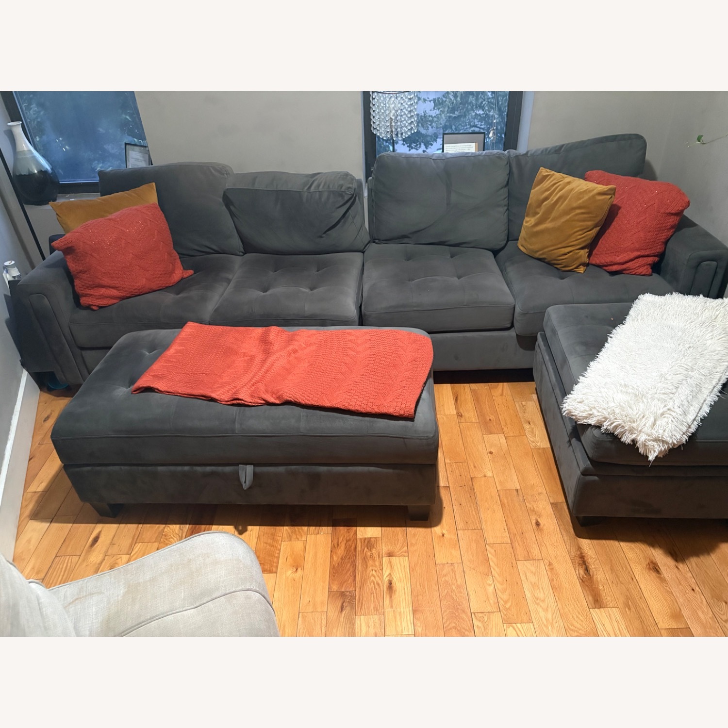Dark Gray 3+ Piece Sectional - image-1