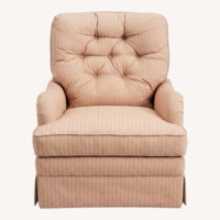 Norwalk Sara Peach Fabric Swivel Recliner
