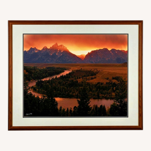Used Frederic Joy Fire Sky Grand Tetons Photography Wall Art for sale on AptDeco