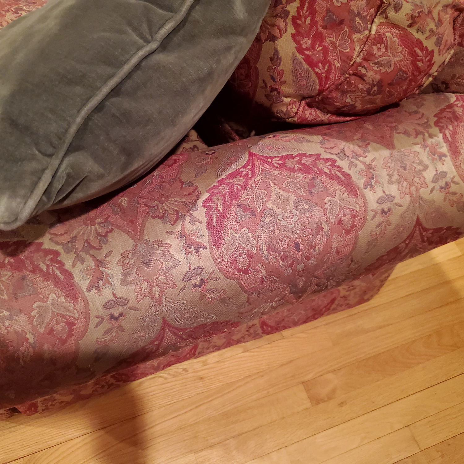 Ethan Allen Curved Camelback Sofa - image-12