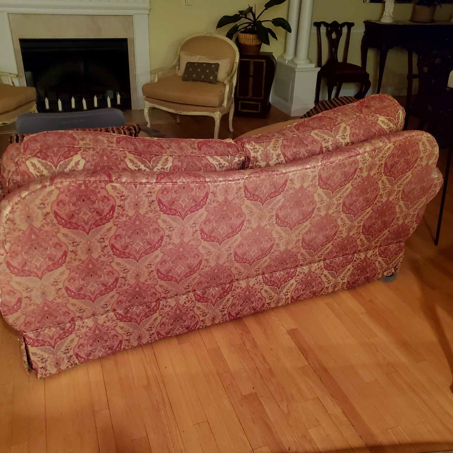 Ethan Allen Curved Camelback Sofa - image-13