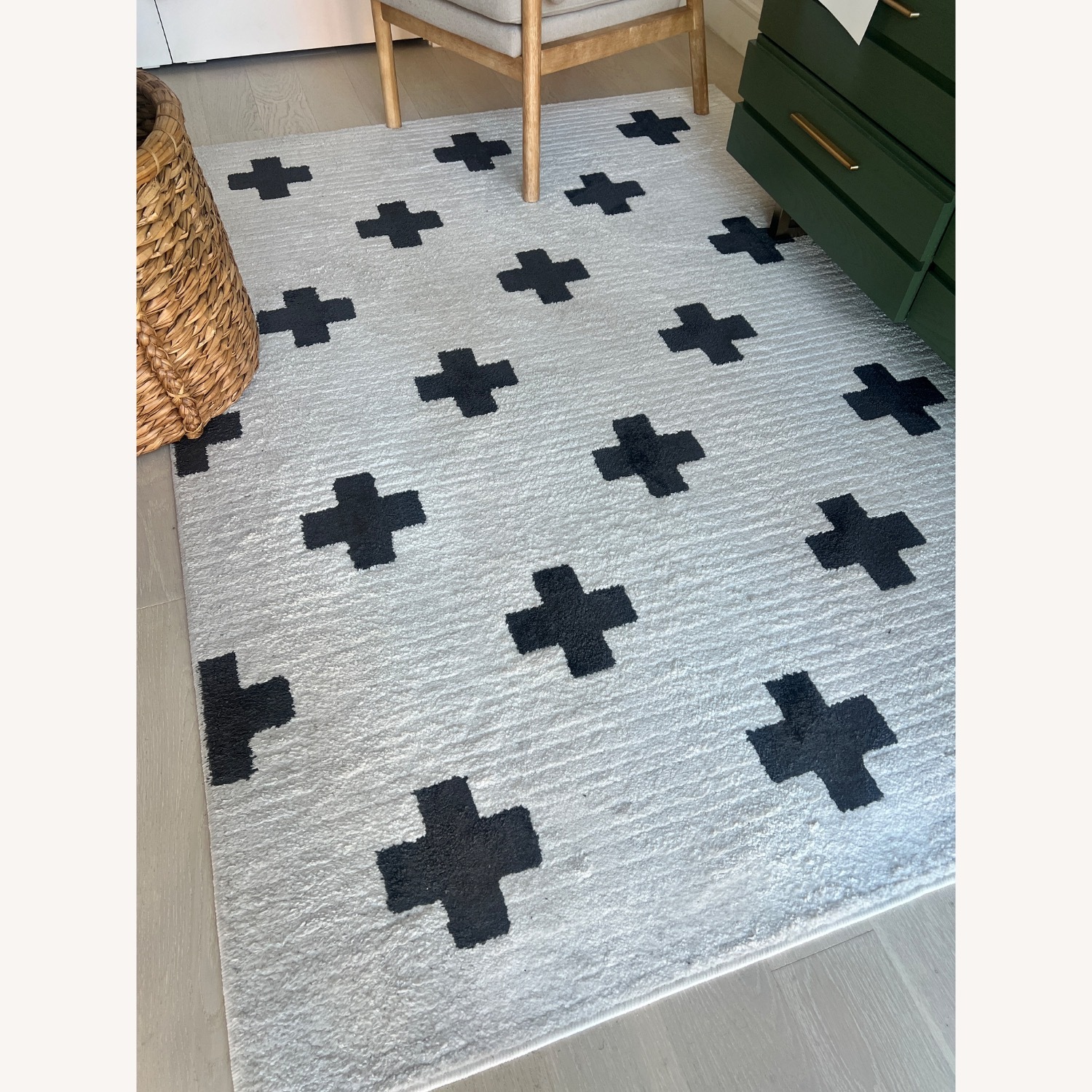 Erath Area Rug White Area Rug 5' x 7' - image-1