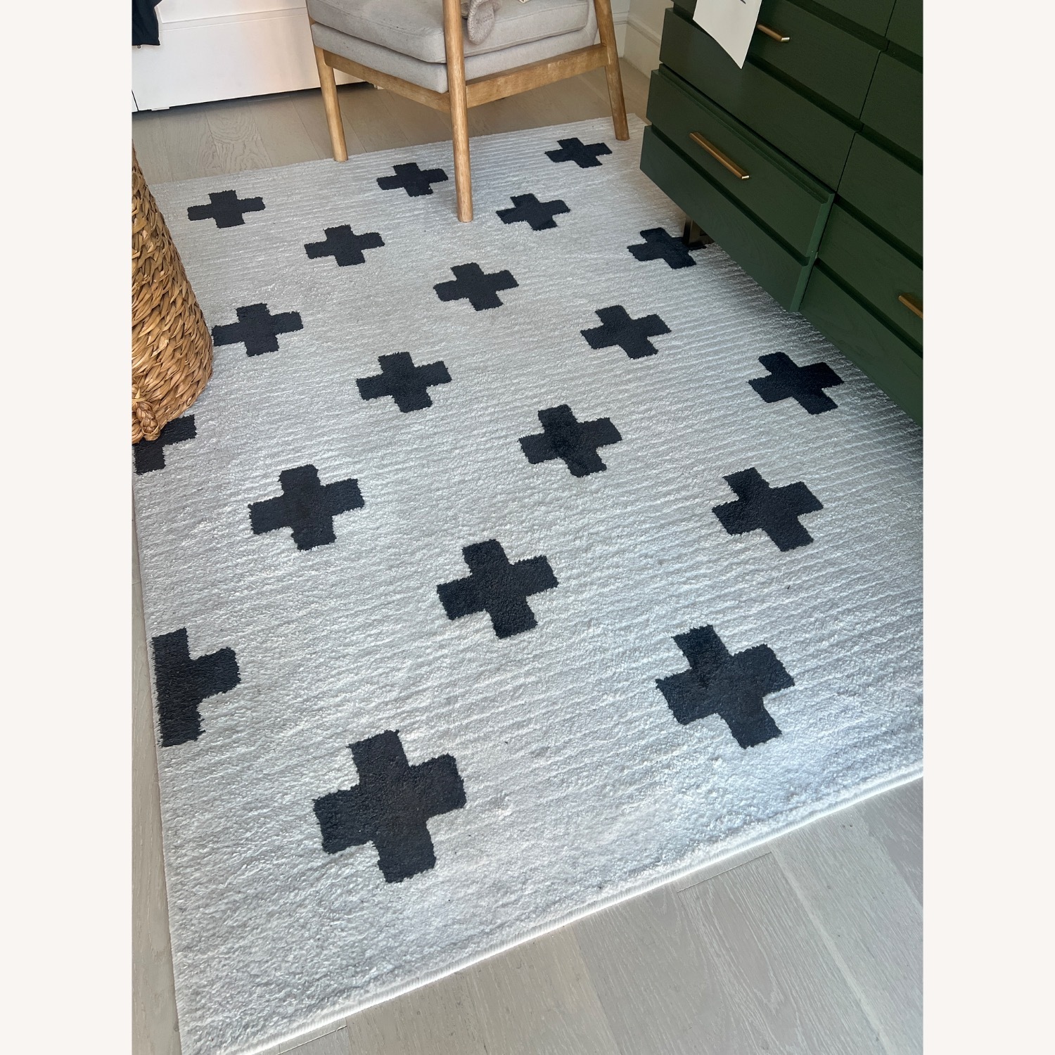 Erath Area Rug White Area Rug 5' x 7' - image-2