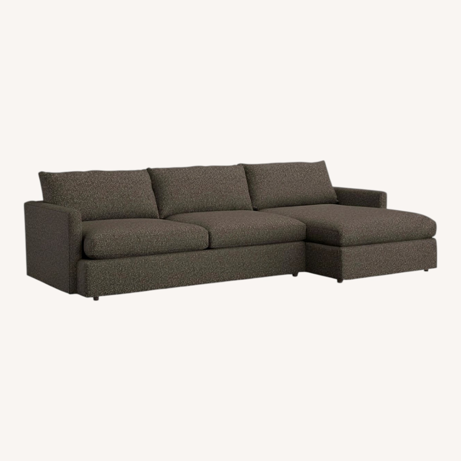 Crate & Barrel Dark Brown 2 Piece Sectional - image-5