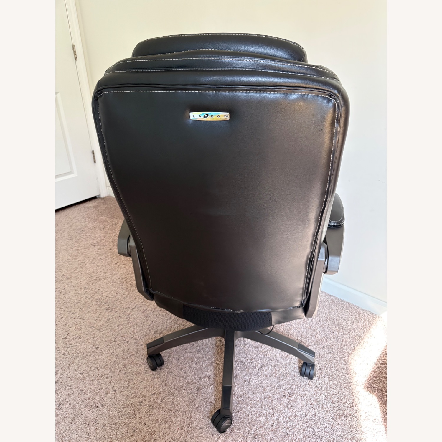 La-Z-Boy Black Leather Office Chair - image-3