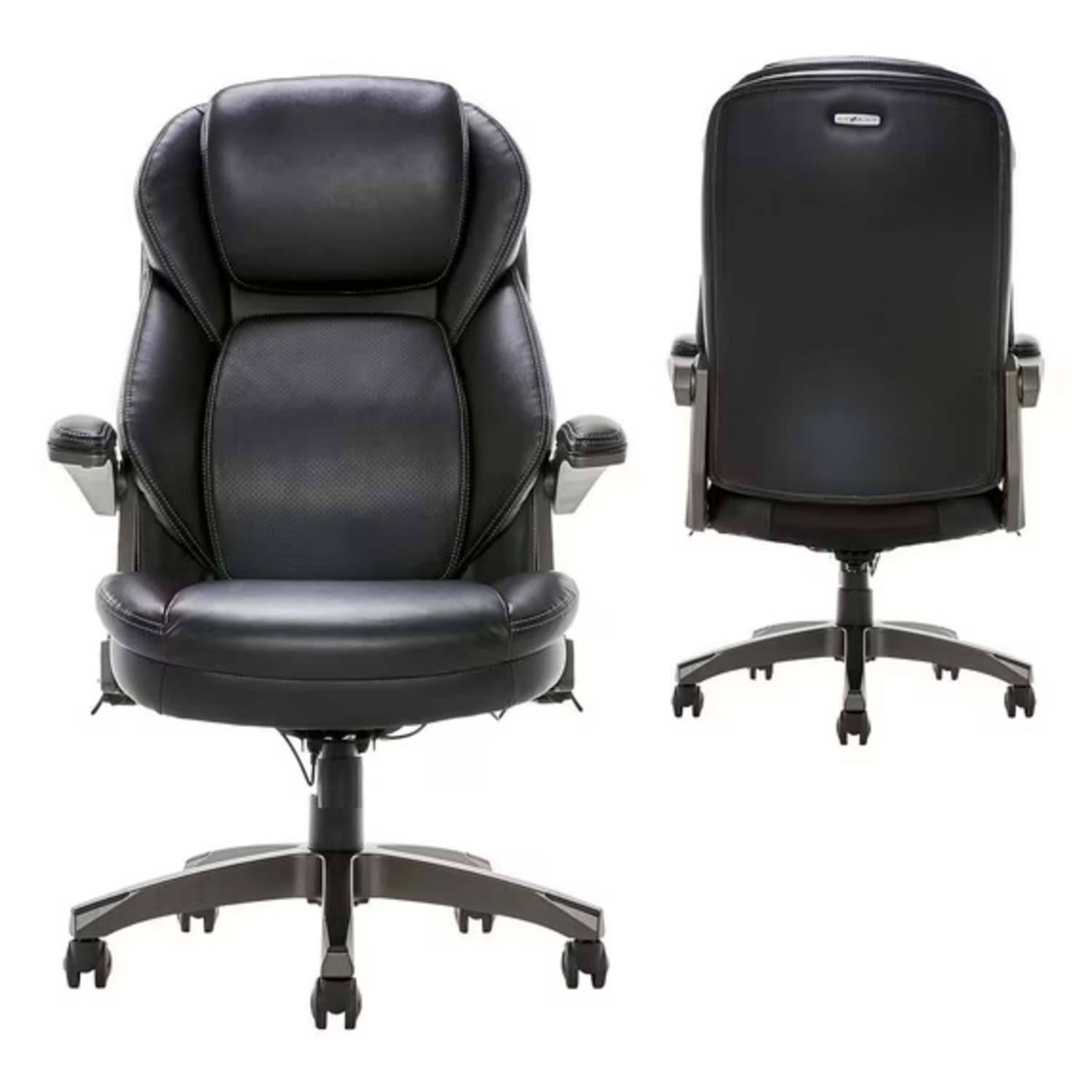 La-Z-Boy Black Leather Office Chair - image-4