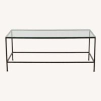 Metal Frame Glass Coffee Table