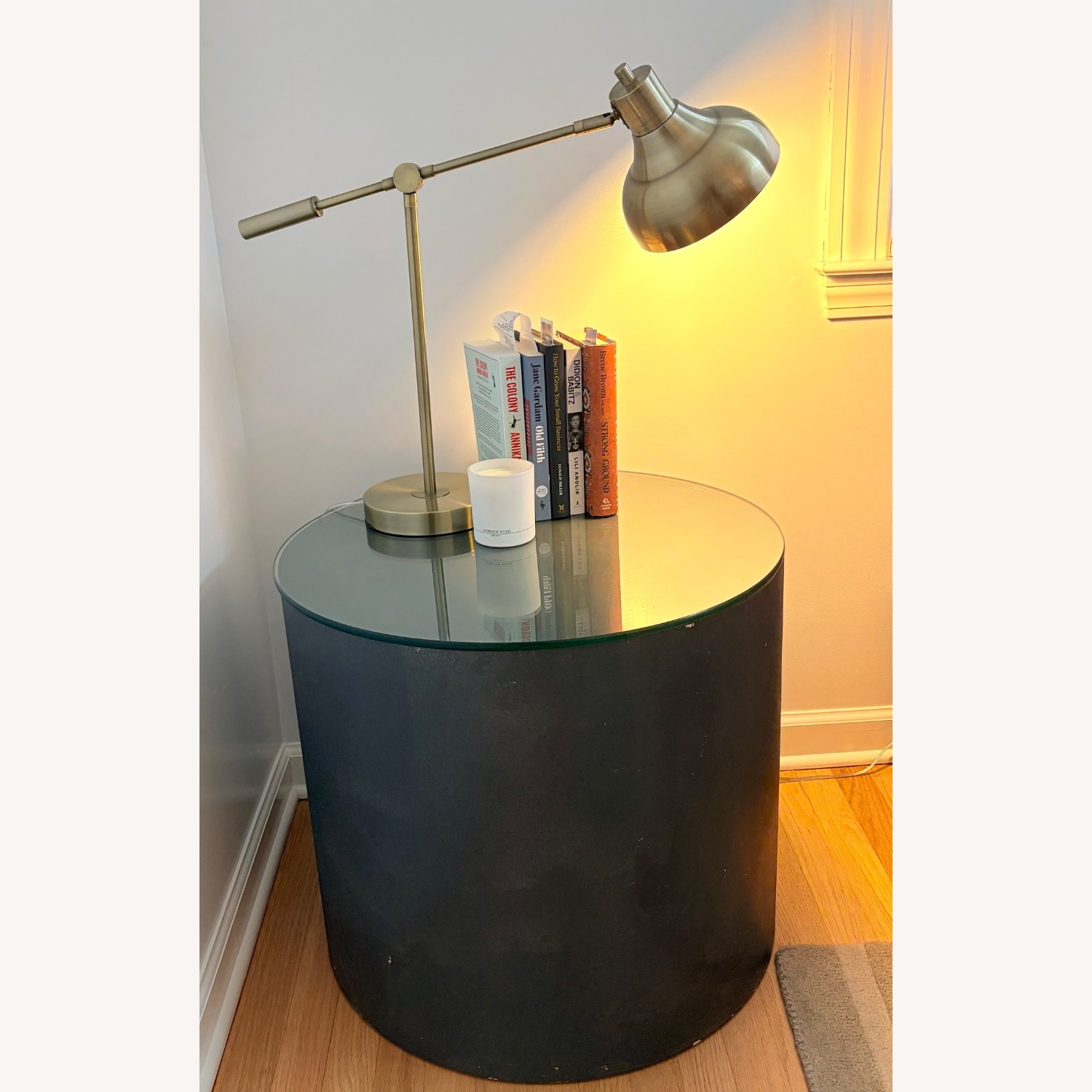 Dark Brown Metal Side Table - image-3