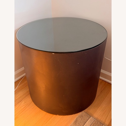 Used Dark Brown Metal Side Table for sale on AptDeco