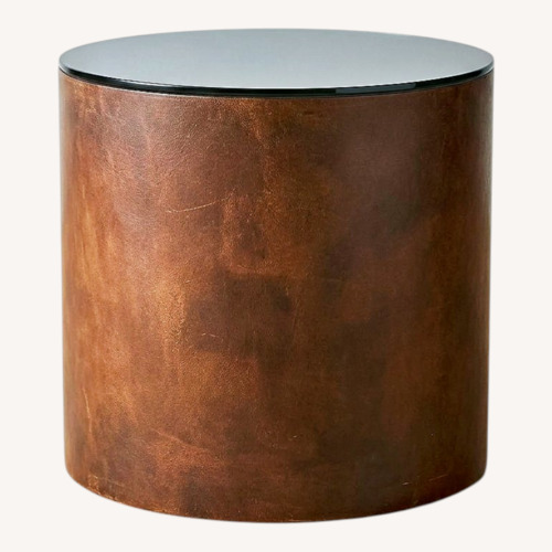 Used Dark Brown Metal Side Table for sale on AptDeco