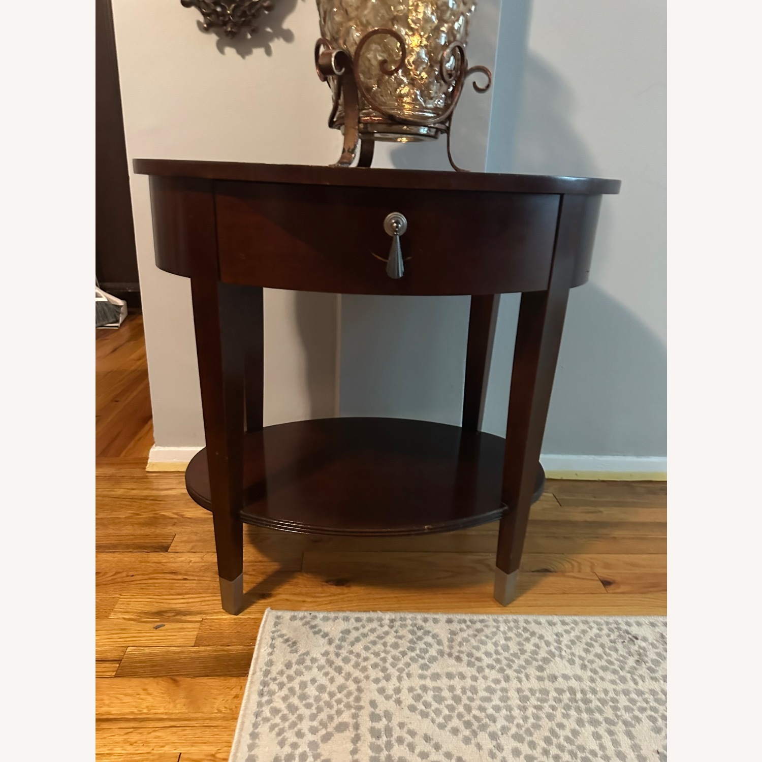 Ethan Allen Avenue Oval Bed Side Table - image-1