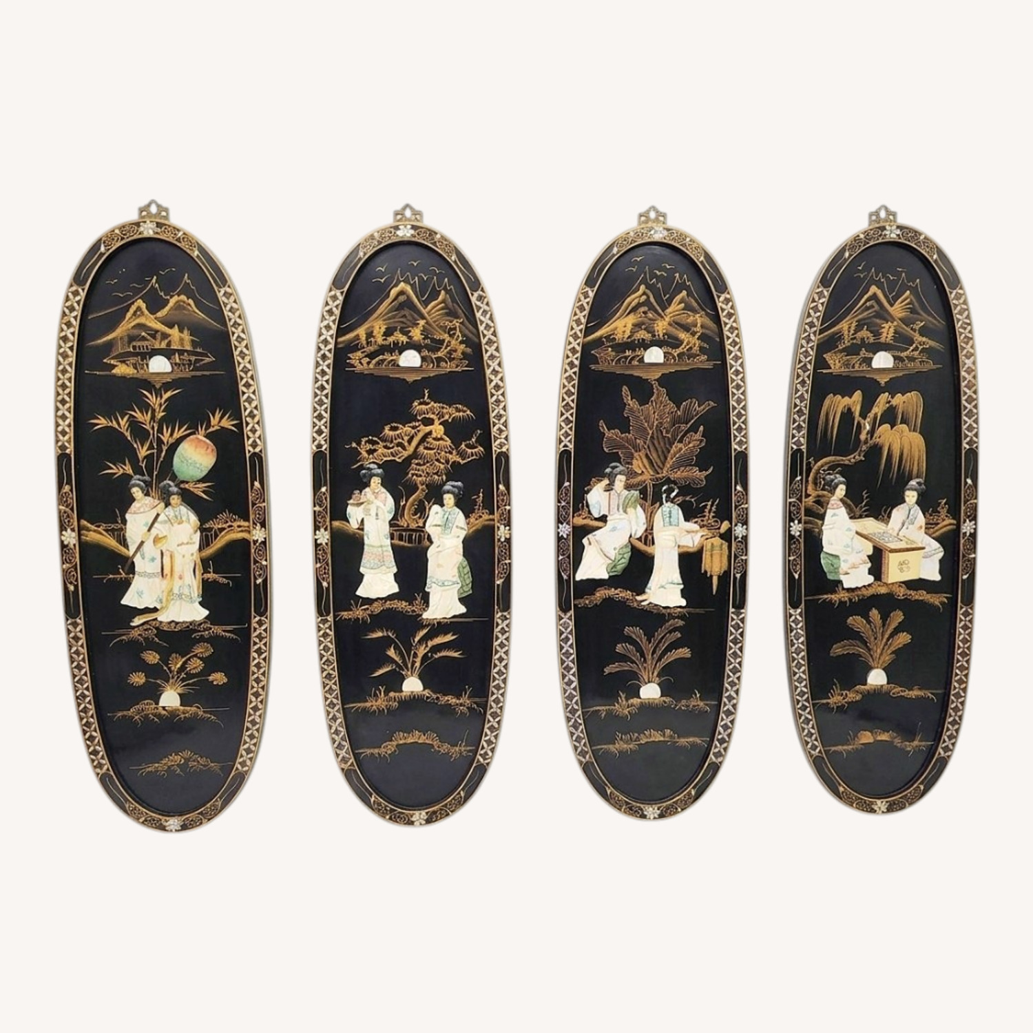 Black Mother of Pearl Wall Art - image-0