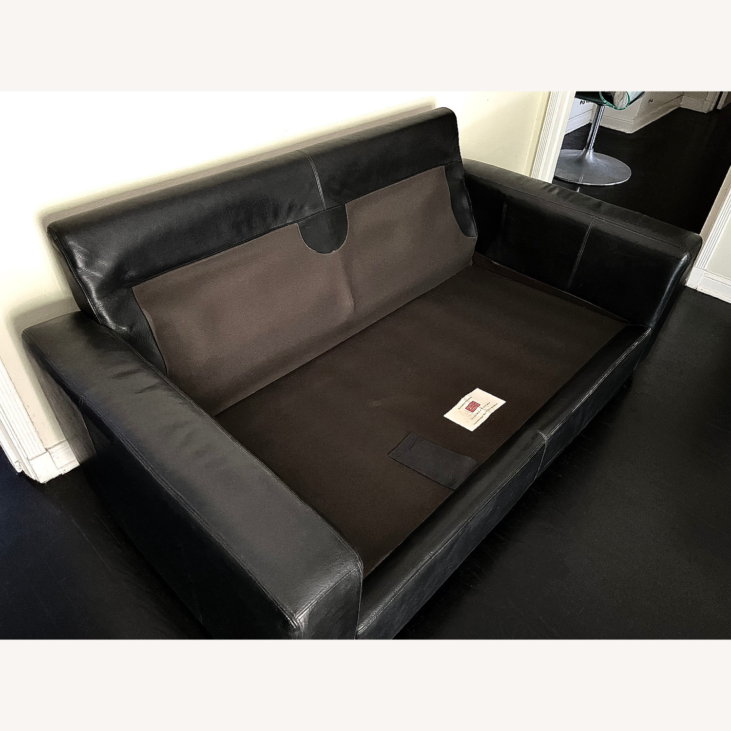 Design Within Reach Reid Black Leather 2 Seater Sofa - image-7