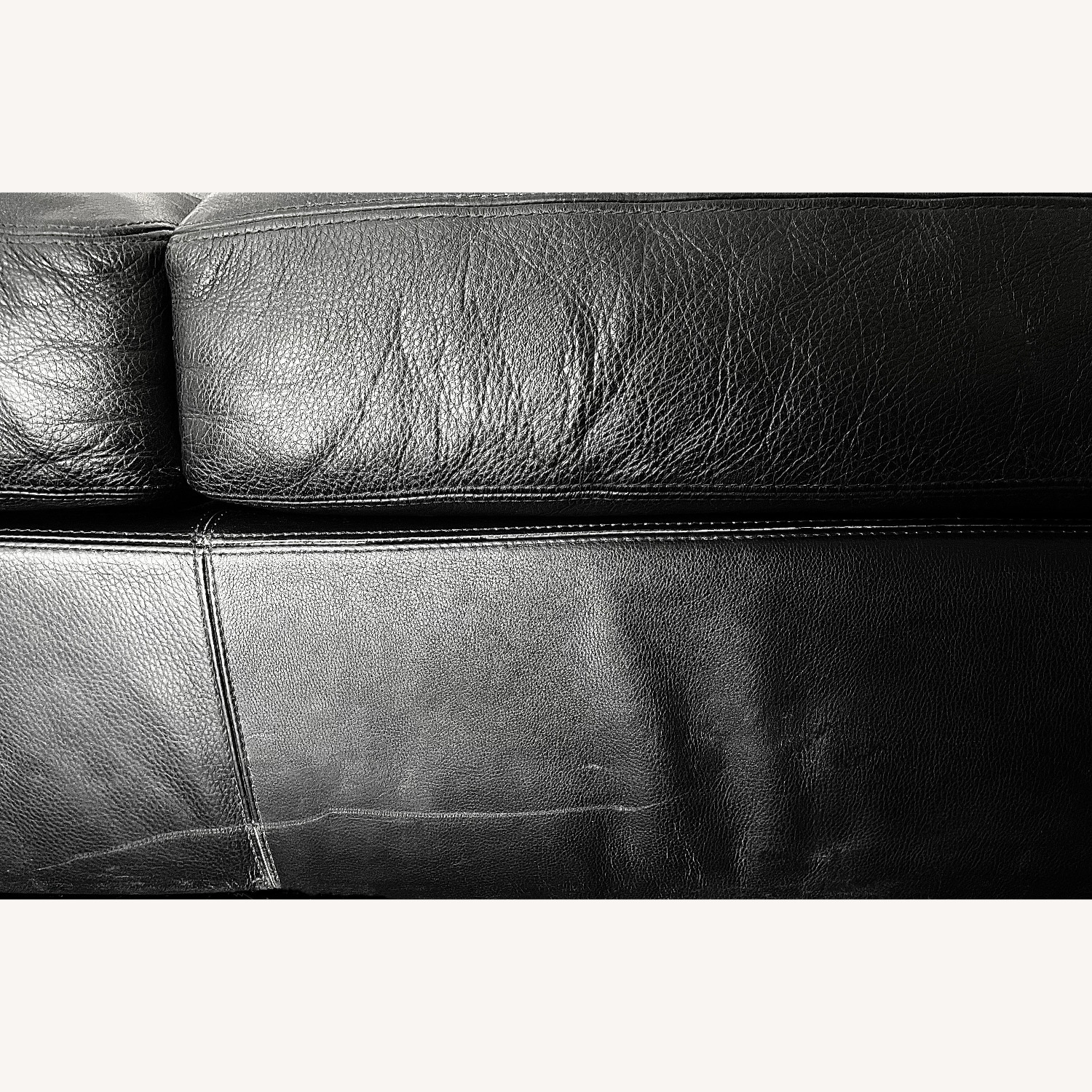Design Within Reach Reid Black Leather 2 Seater Sofa - image-3