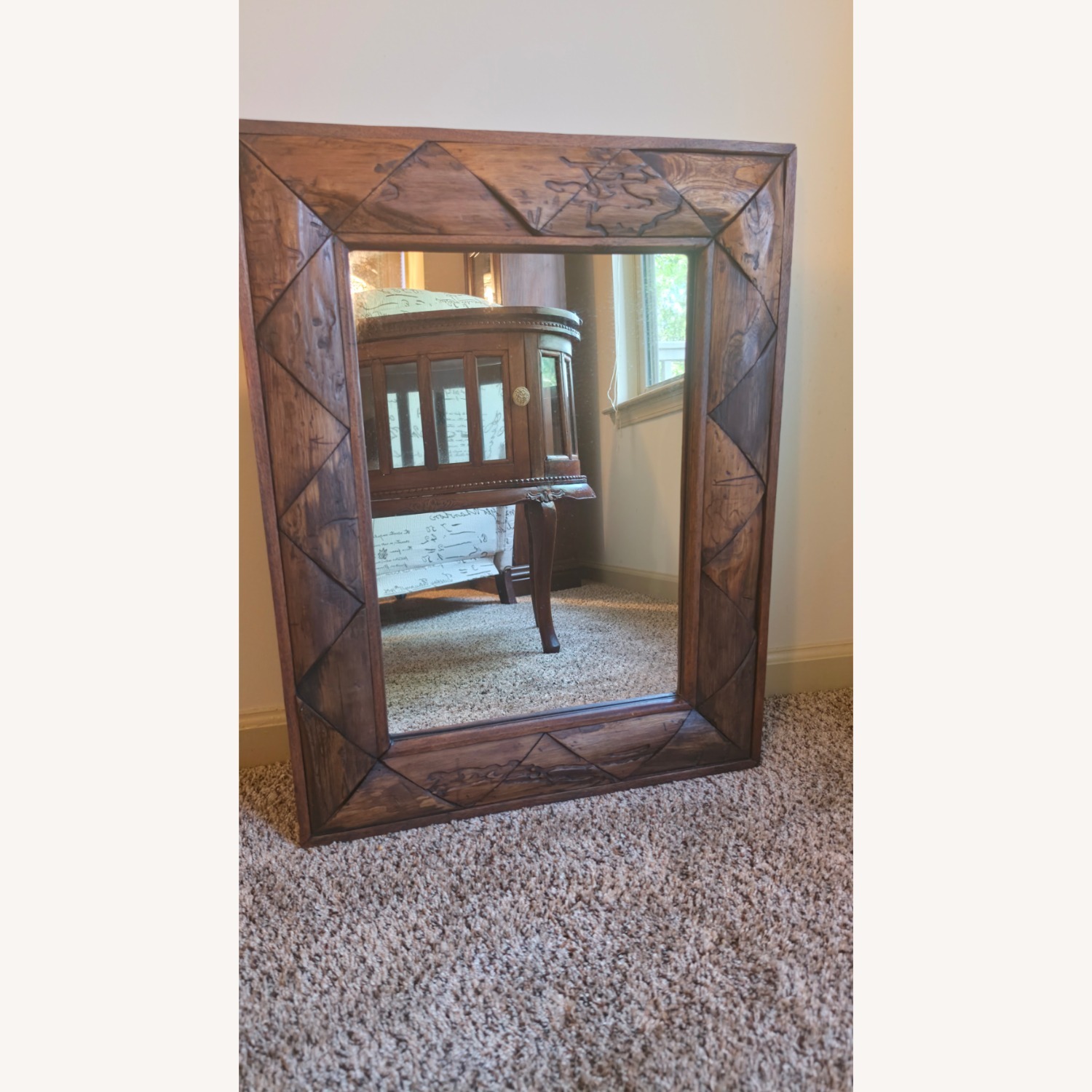 Rustic Teak Wood Mirror  - image-6