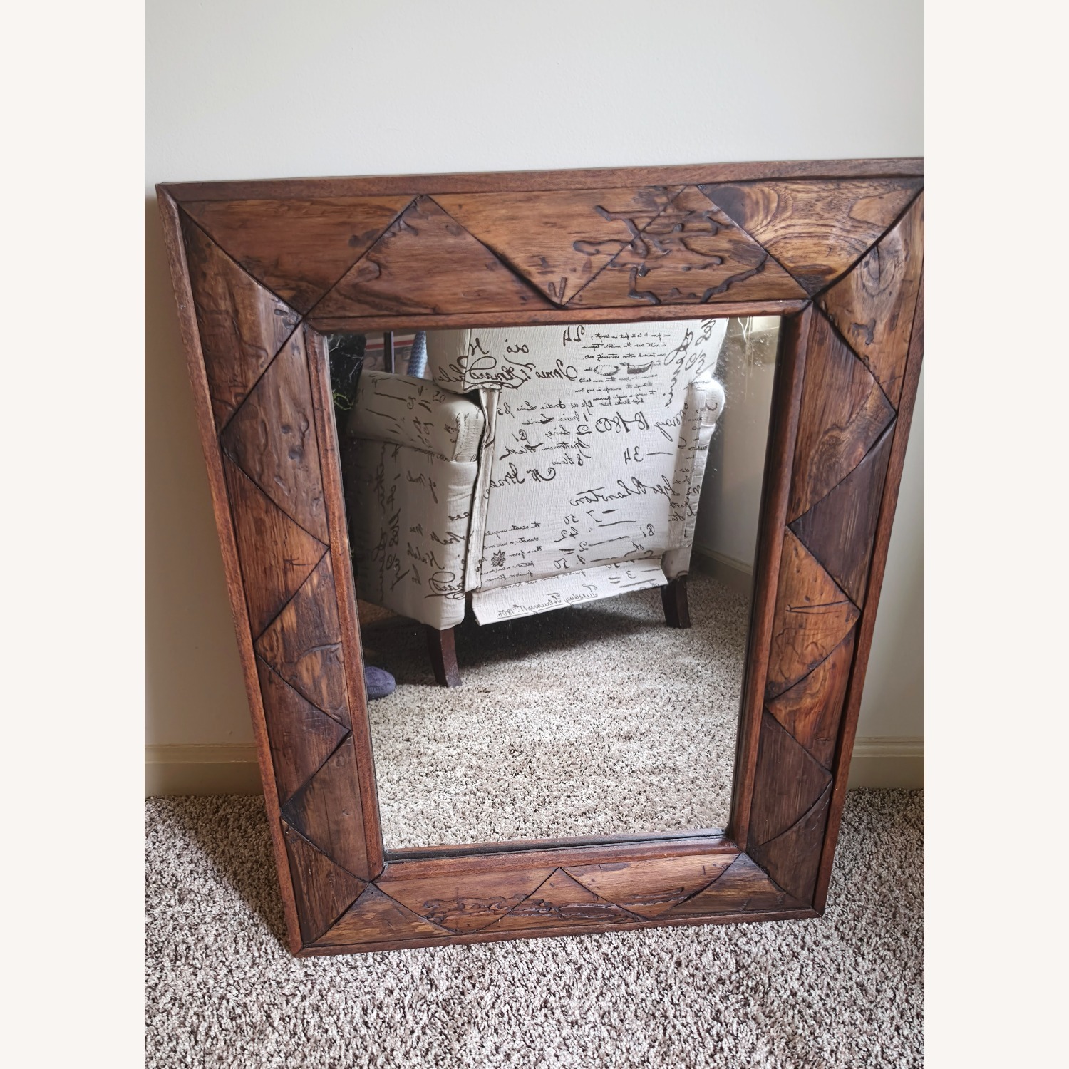 Rustic Teak Wood Mirror  - image-2